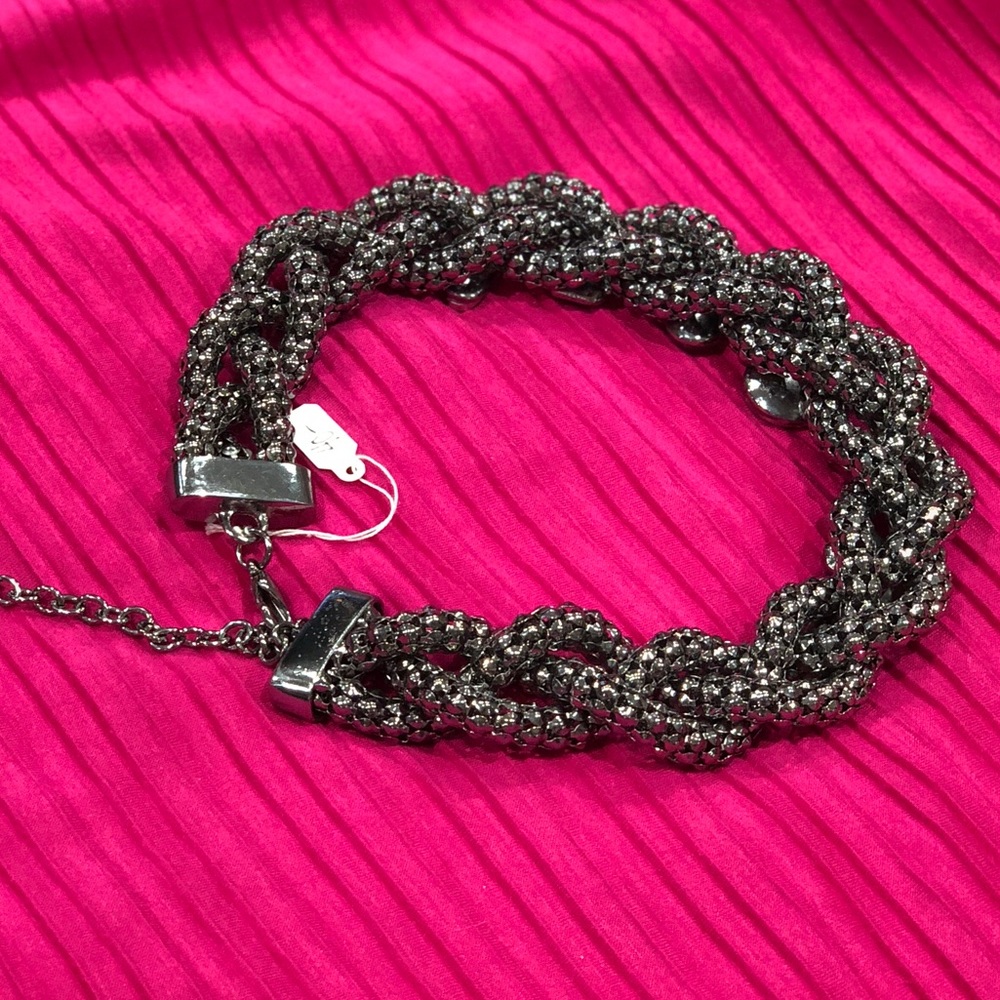 Statement Chunky Rhinestone Chain Necklace - Picture 5 of 8